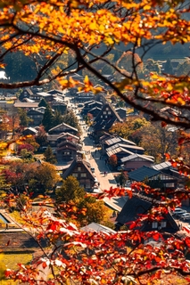 Herbst im Dorf Shirakawa-go, Gifu 