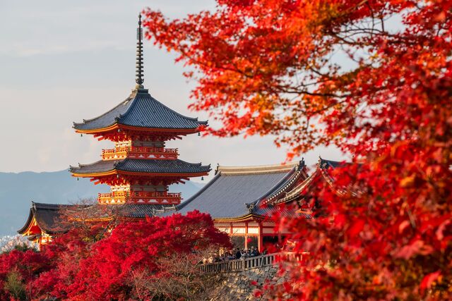 Der Kiyomizu-dera-Tempel in Kyoto 